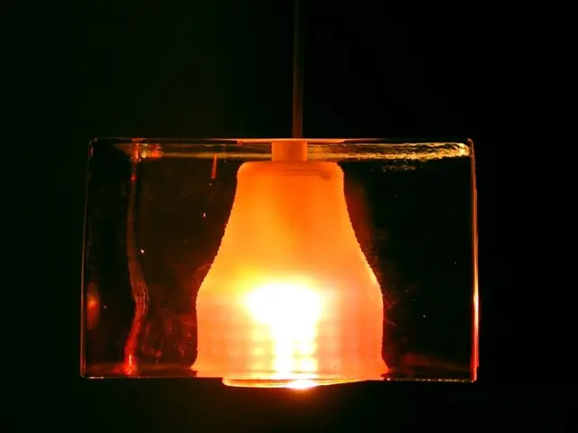 In this image we can see a lamp.