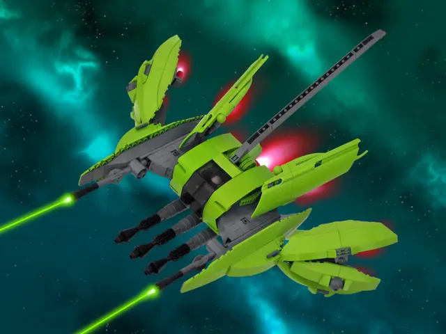 This picture consists of a rocket in the sky and I can see a colorful lights visible around the...